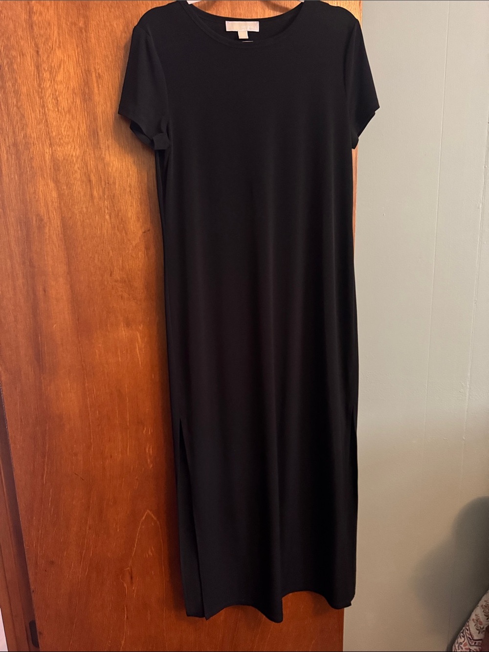 MICHAEL Michael Kors Black Short-Sleeve Maxi Dress